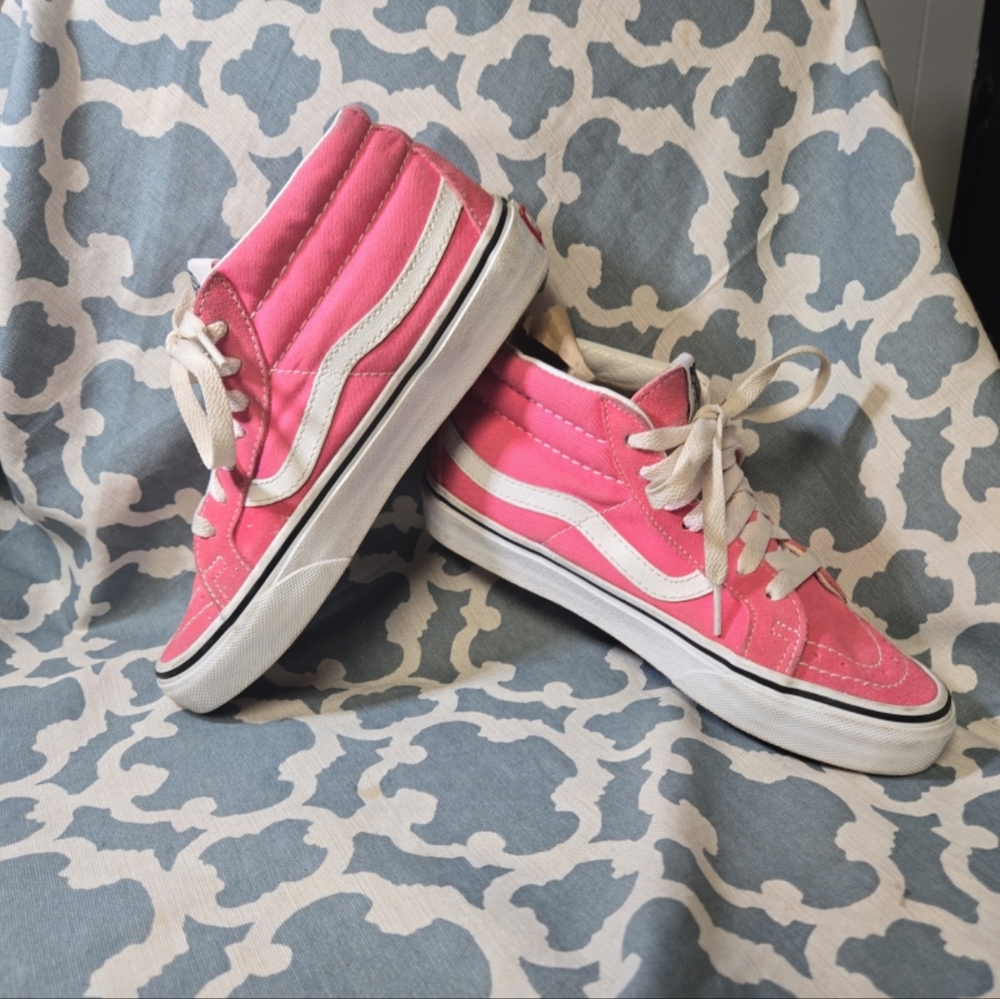 Vans SK8-Hi Tapered Shoes - bubble gum pink  canvas & suede Women's sz6